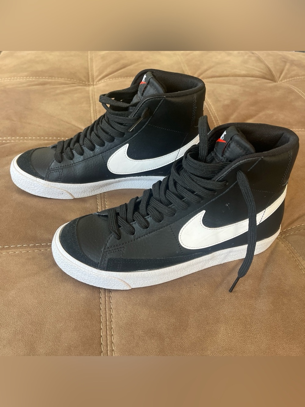 Nike Blazer Mid 77 Black and White High-Top Sneakers